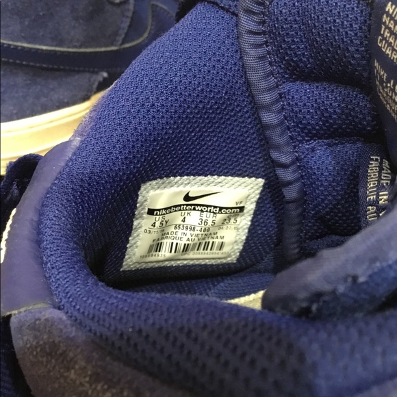 Nike Air Force 1 High Royal Blue Suede Kids Youth Basketball Size 4.5y - Picture 7 of 9